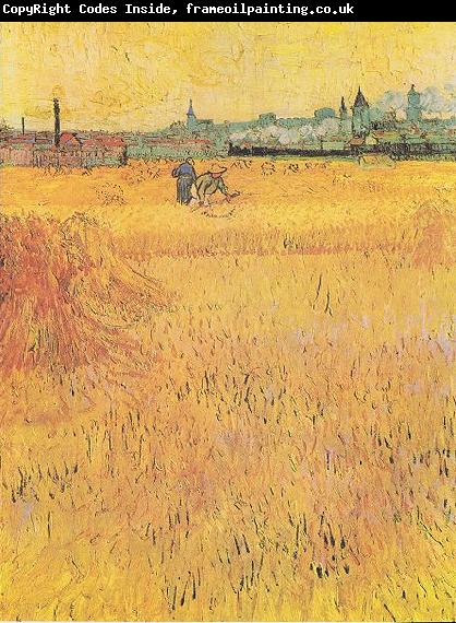Vincent Van Gogh Wheat field with View of Arles